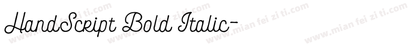 HandScript Bold Italic字体转换